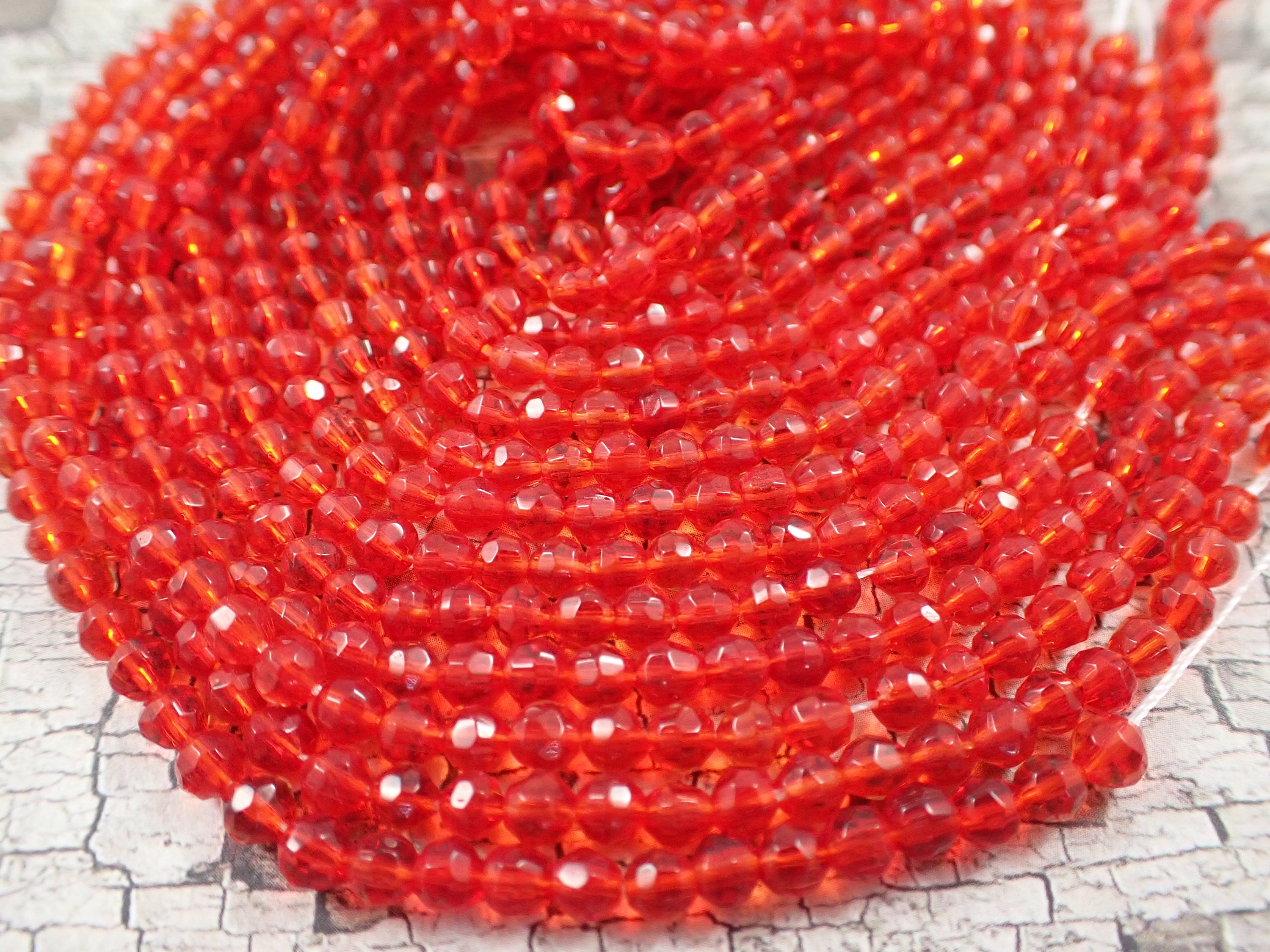 Glasperlen Dunkelrot, 8 Mm Durchmesser, 50 Stück – Mit Ca. 1 Mm Loch Für Schmuck & Basteln