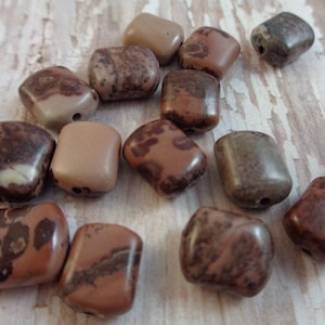 8 Mauve Purple Jasper Stone Beads 10x7 Flat Square Pink Mauve Lavender Purple Stone Beads Flat Jasper Smooth Beads Mauve Grey Jasper #S3503