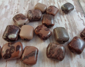 8 Mauve Purple Jasper Stone Beads 10x7 Flat Square Pink Mauve Lavender Purple Stone Beads Flat Jasper Smooth Beads Mauve Grey Jasper #S3503