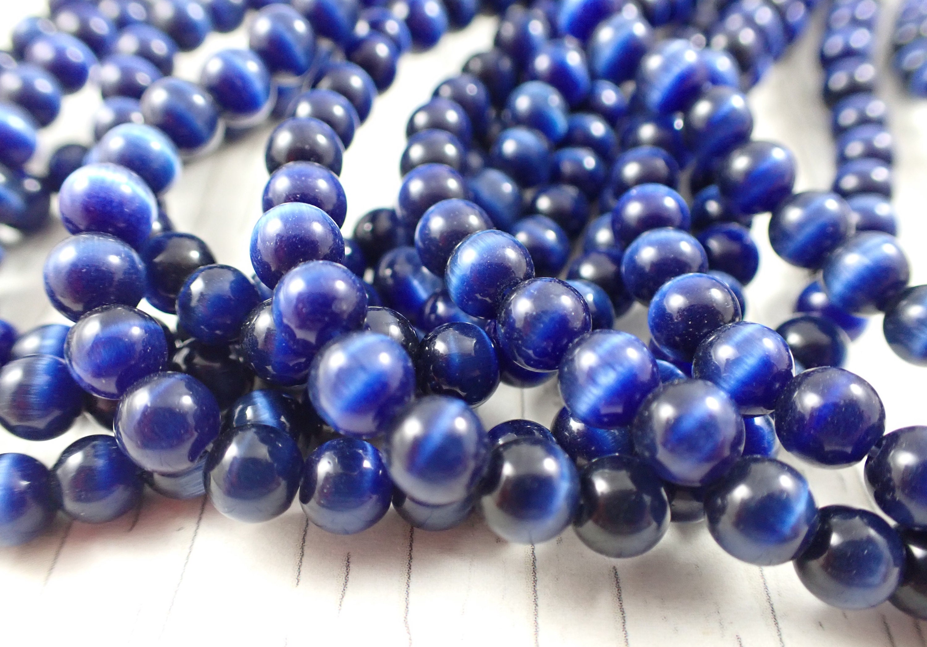 6 mm 100% cristallo naturale occhio di gatto 1,41 ct pietra preziosa rotonda
