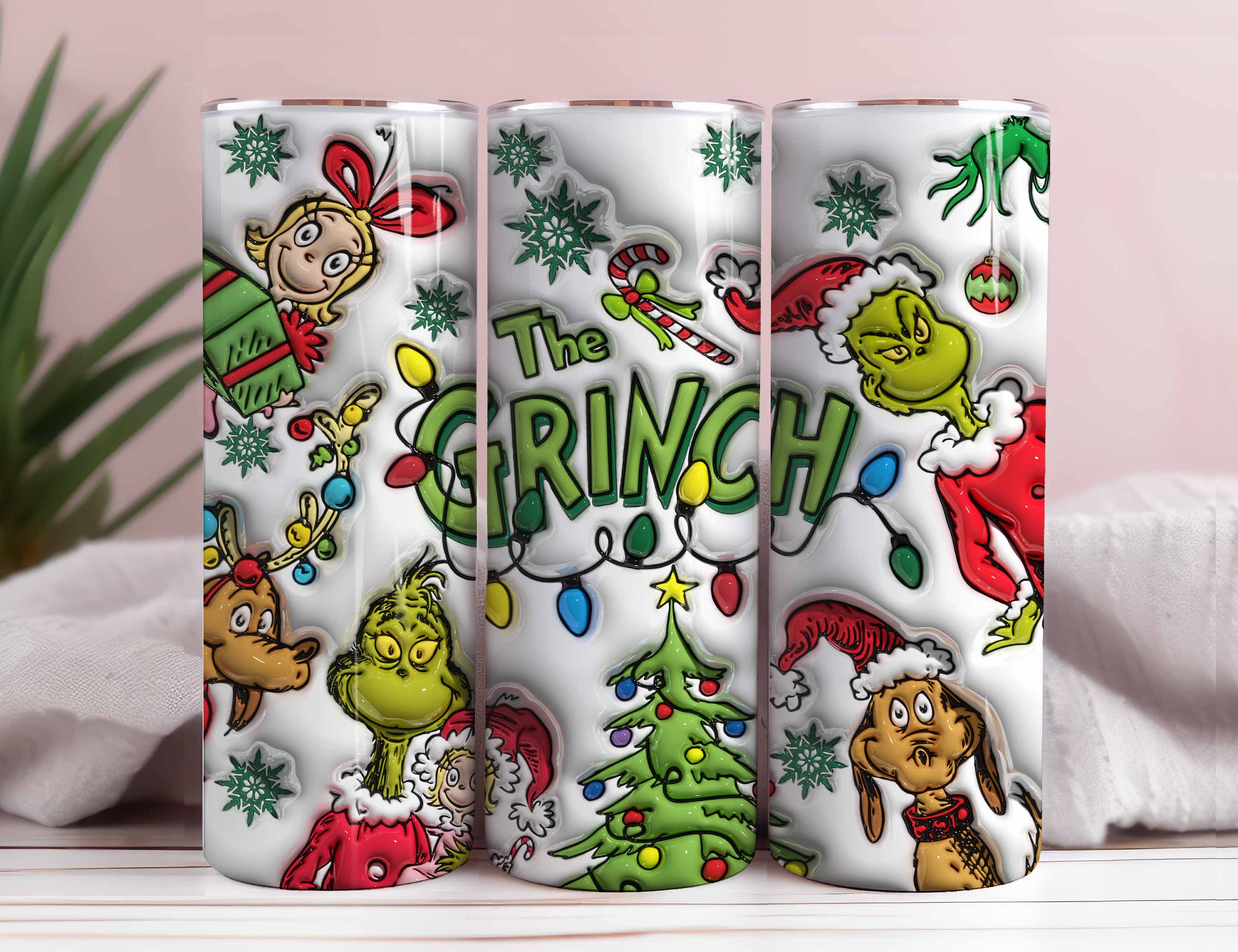 Christmas Character Grinch Quotes 40 oz 2 piece Tumbler Wrap 