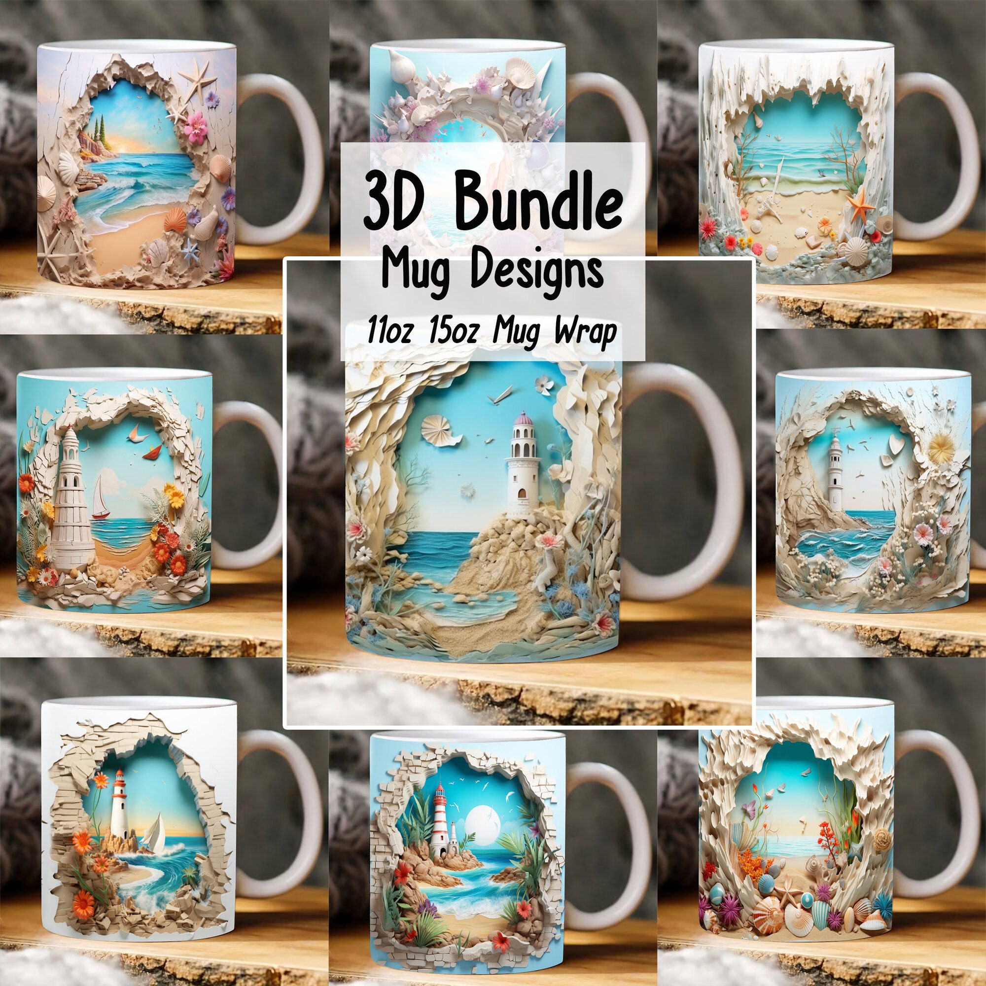 3D Flower Mug Wrap 3D Sublimation Mug Graphic by azdesign.p · Creative  Fabrica
