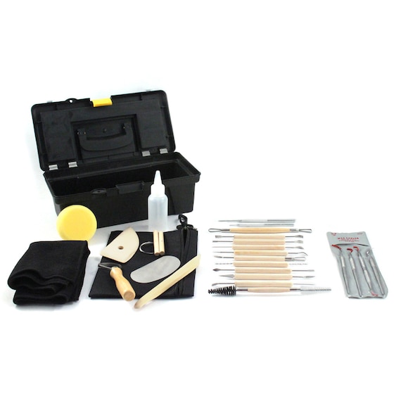 Tooltreaux Complete Pottery Tools Set Sculpting Clay Art Supplies With Tool  Box, 28pc 