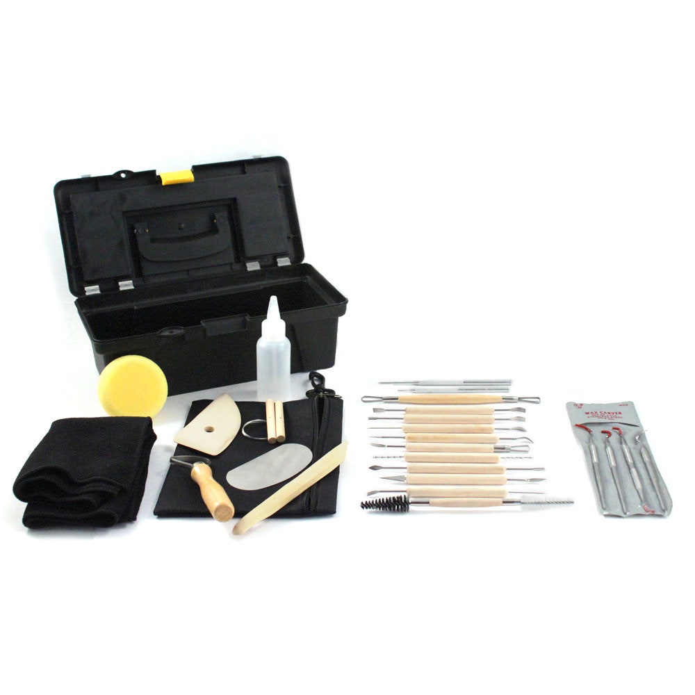 Herramientas de arcilla, juego de 28 herramientas de escultura de polímero  y cerámica, herramientas de cerámica, kit de herramientas de suministros de