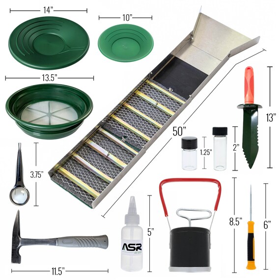 ASR Outdoor Complete Gold Panning Kit Prospecting Equipment 