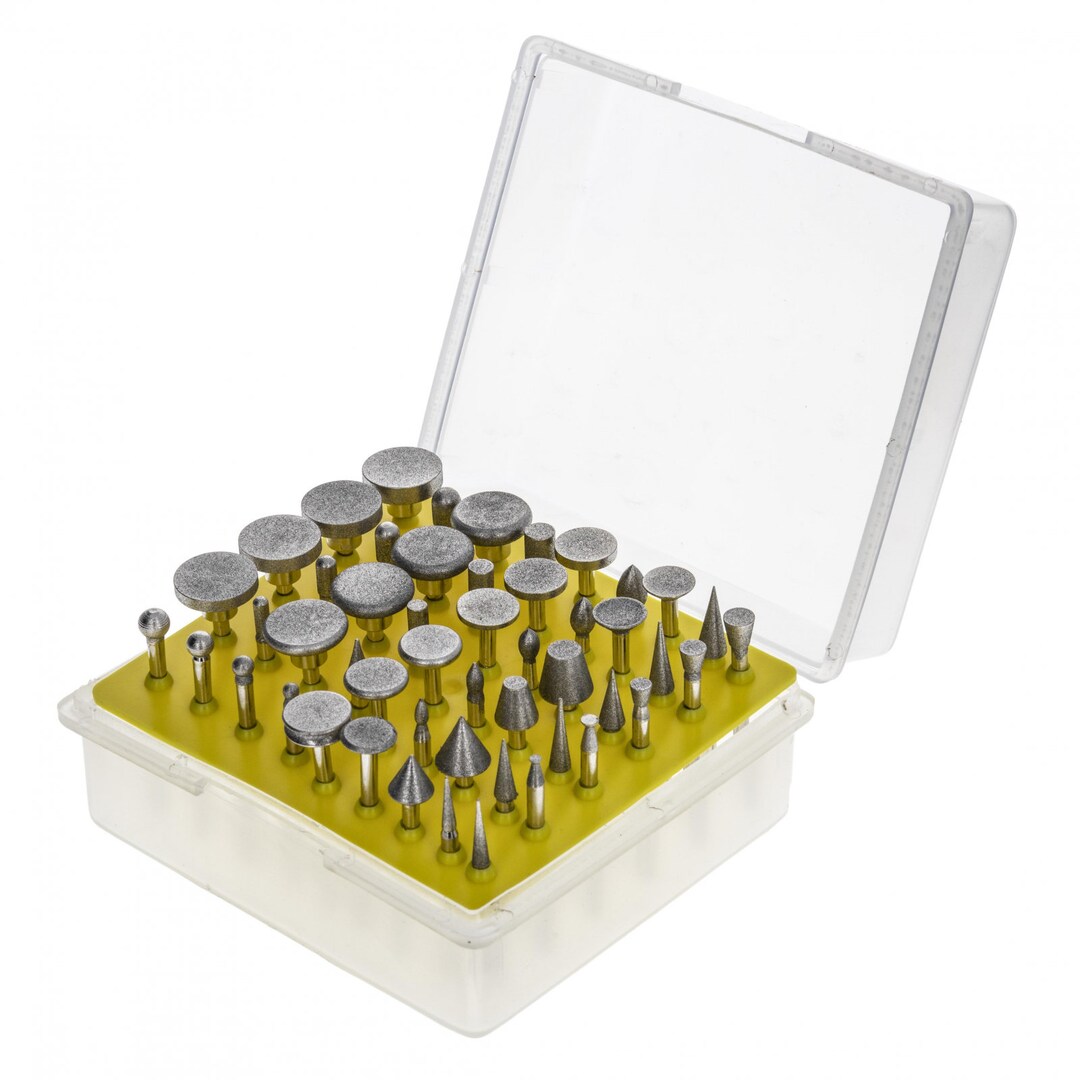 50pc Diamond Burr Bit Set for Dremel Rotary Tool 120 Grit Etsy