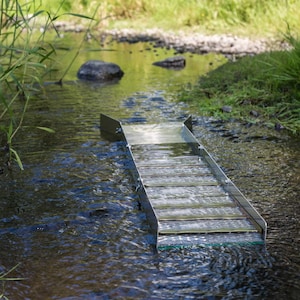 ASR Outdoor Gold Sluice Box Folding Aluminum Portable Gold Panning Equipment, 50 Inch
