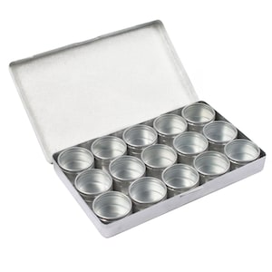 ToolTreaux 15pc Aluminum Container Set for Craft Organizers and Storage Art Supplies DIY