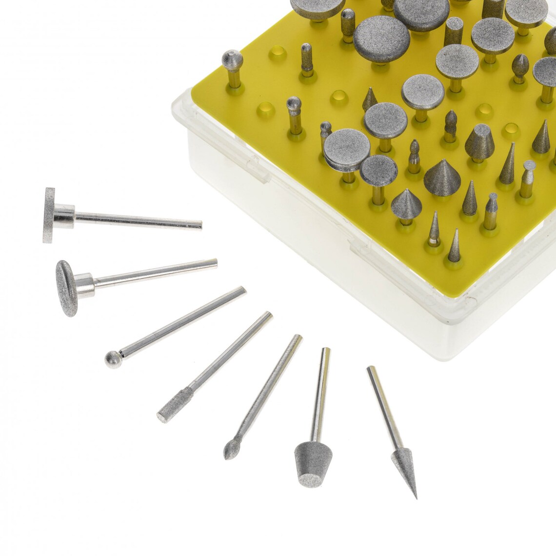 50pc Diamond Burr Bit Set for Dremel Rotary Tool 120 Grit Etsy