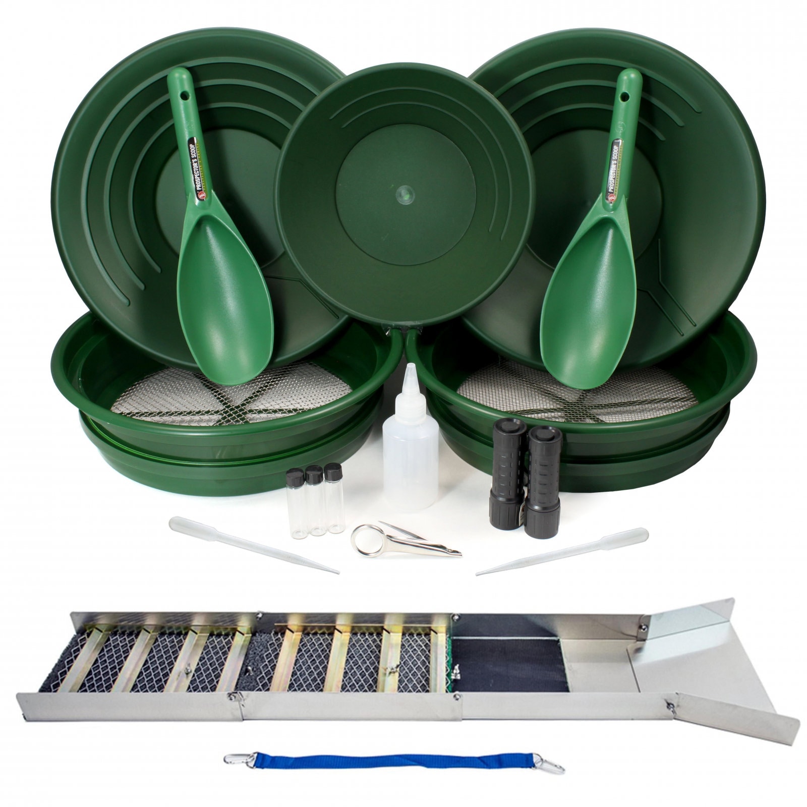 ASR Outdoor 17pc Deluxe Sluice Box Gold Prospecting Kit Classifier