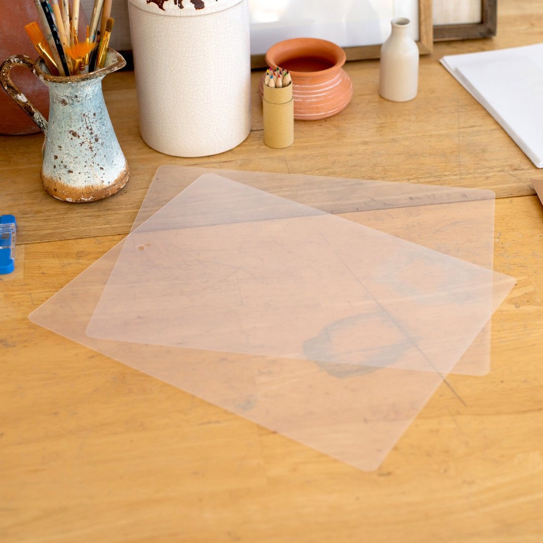 (4 Pack) Thin Clear Flexible Cutting Board Mat 12 x 15 inch