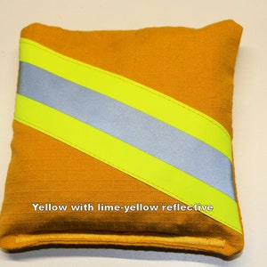 Firefighter Cornhole Bags, Bunker Gear Corn Hole Bags, Turnout Gear Bean Bags, set of 8 Lime-yellow