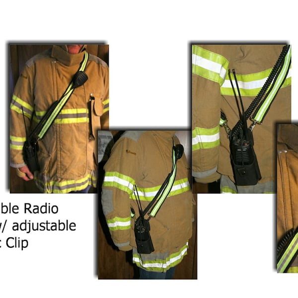 Firefighter Radio Strap,  Bunker  Turnout Gear Radio Strap  (Radio case not included)