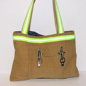 Firefighter Turnout Gear Bag, The &quot;Passport&quot; tote, messenger bag, purse, carryall