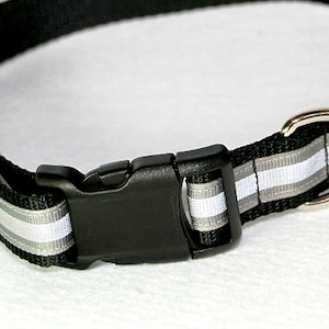 Reflective Dog Collar, Adjustable, with Optional Matching Leash