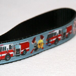 Firefighter, Fire Engines Key Fob, Wristlet, Wrist Strap Key Chain