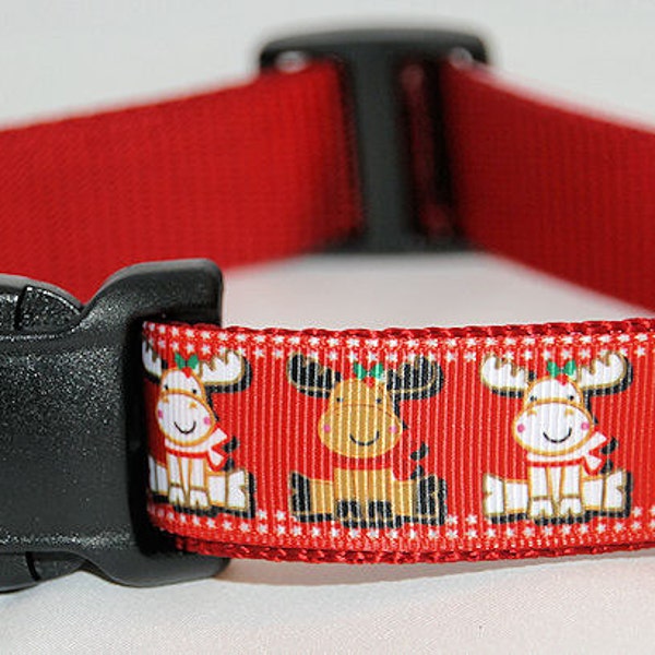 Ribbon Reindeer Dog Collar Etsy