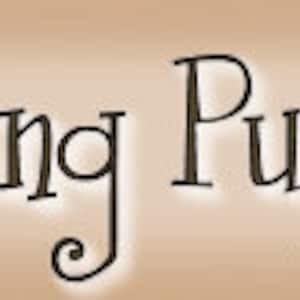 May include: A cartoon illustration of a smiling dog with a blue bow tie, surrounded by flowers and paw prints. The text "Smiling Pup Designs" is written in a decorative font.