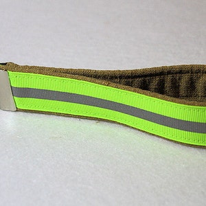 Firefighter Turnout Gear Reflective Key Fob, Bunker Gear Key Chain
