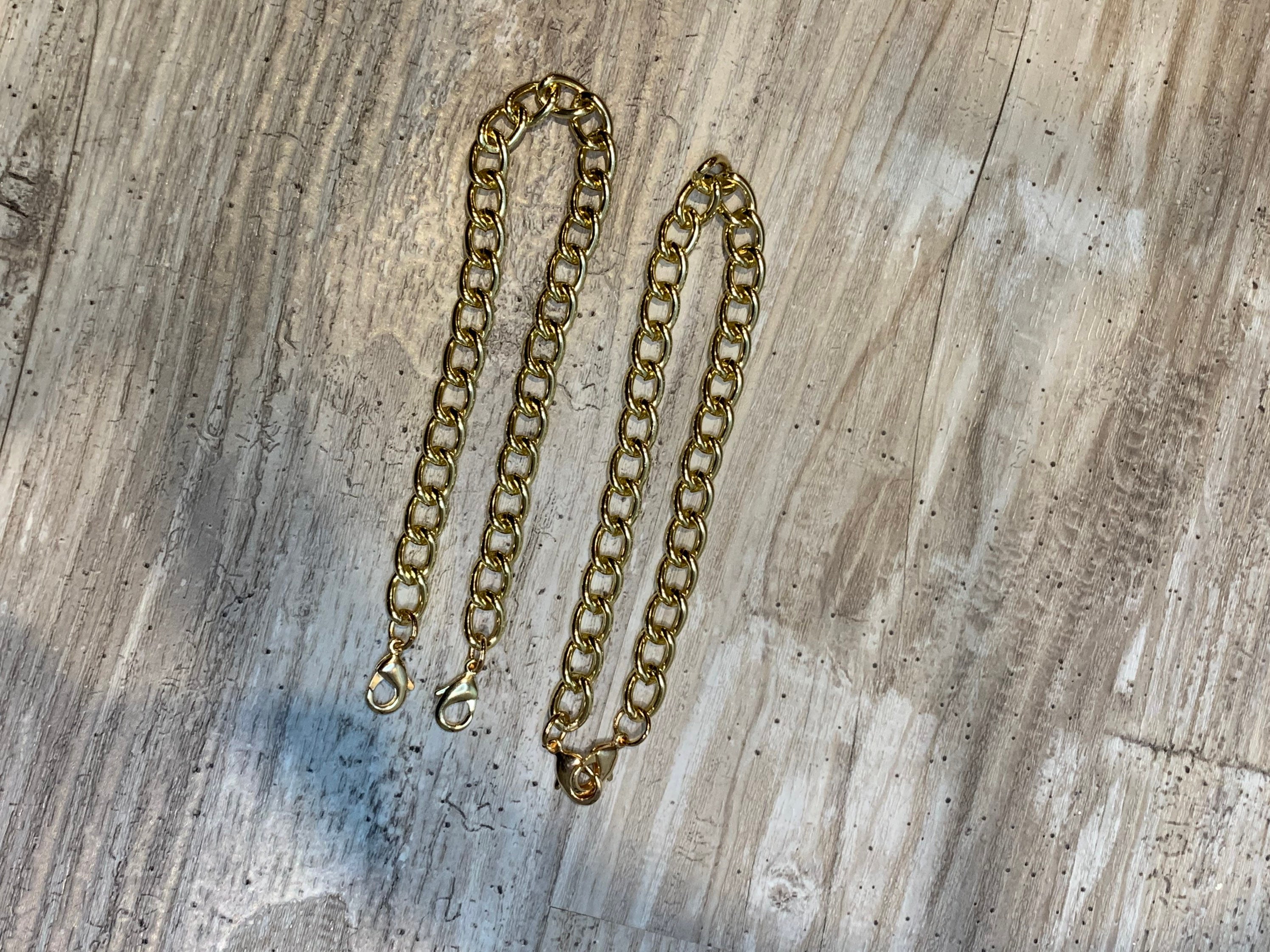 Boot Bracelet Pair | Boot Chain | Boot Accessories | Gold Chunky Chain ...