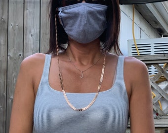 Mask/glasses chain | sunglasses chain | mask necklace | mask hanger | gold, silver or rose gold | arrow | fishtail