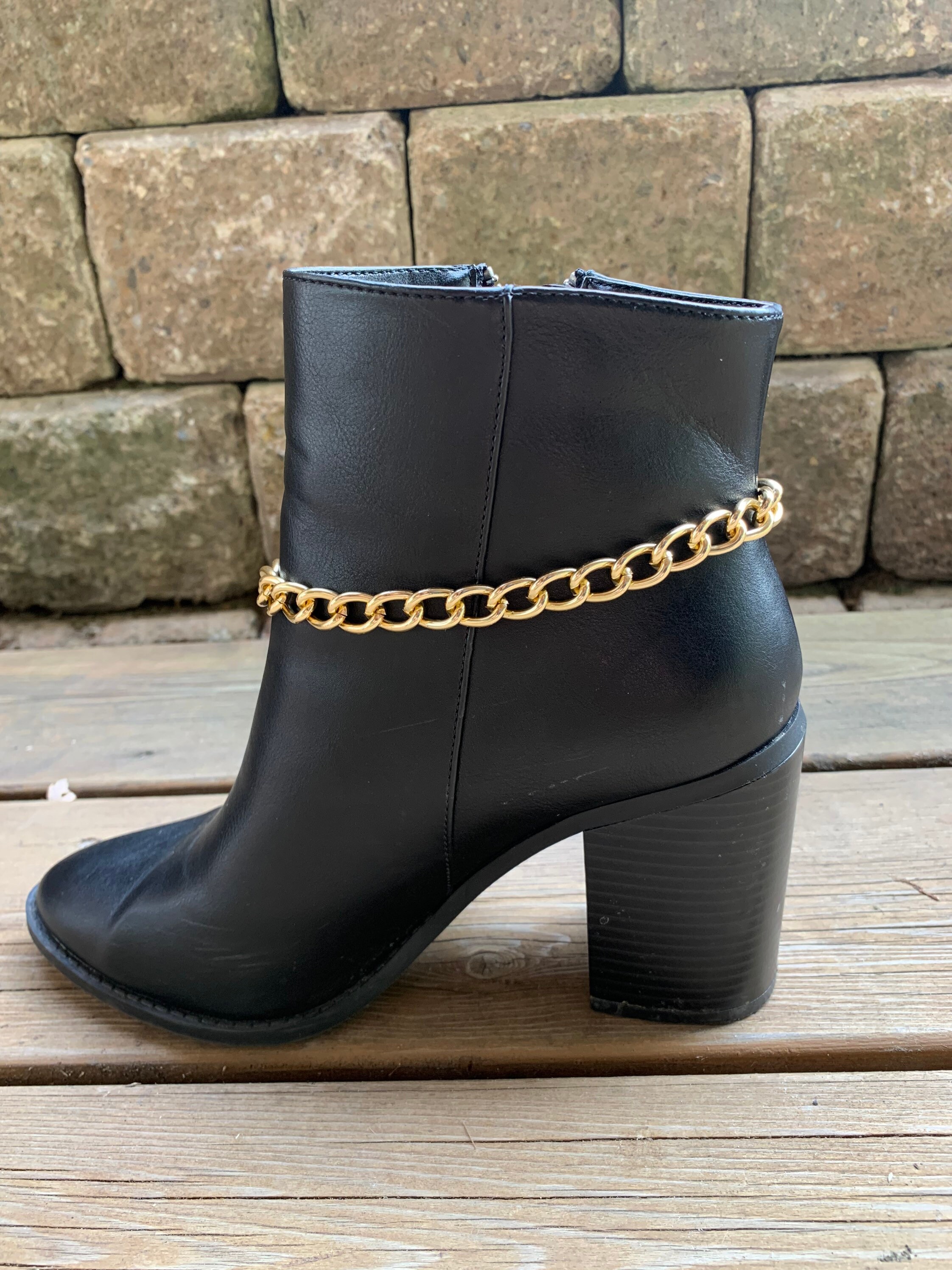 Boot Bracelet Pair | Boot Chain | Boot Accessories | Gold Chunky Chain ...