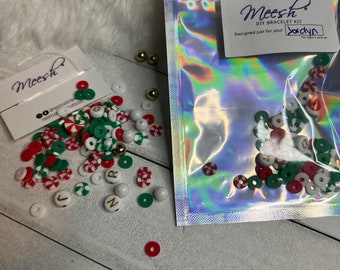 Christmas DIY personalized bracelet kit | stocking stuffer | loot bag | Christmas activity