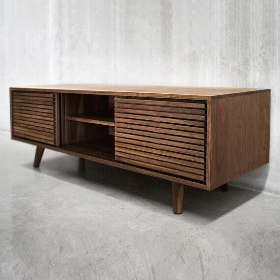 Black on sale walnut credenza