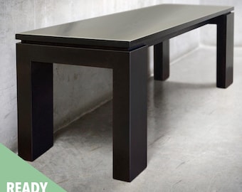 48-Inch Solid Black Cherry Bench, Entryway Bench, Coffee Table