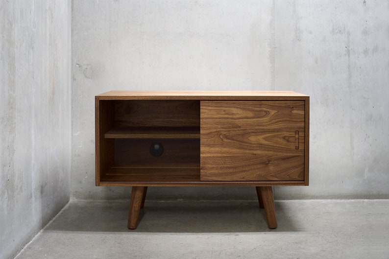 36 Solid Black Walnut Media Console/ Credenza/ Etsy