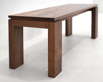 Solid Black Walnut Bench, Entryway Bench, Coffee Table