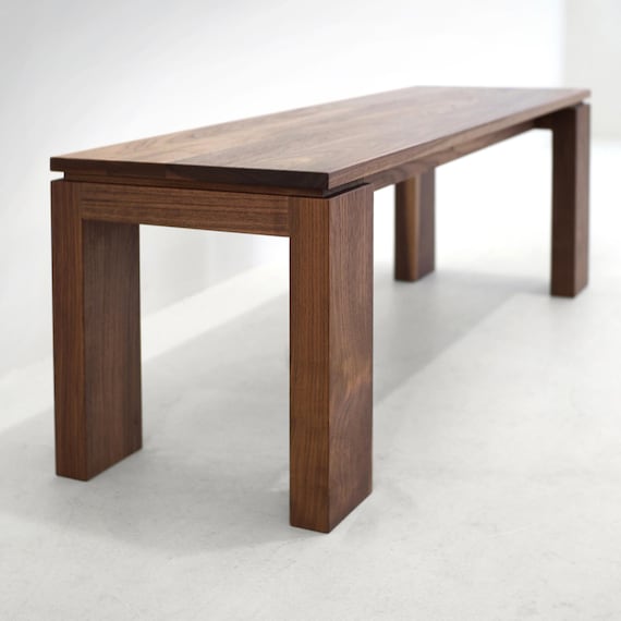 Solid Black Walnut Bench Entryway Bench Coffee Table Etsy
