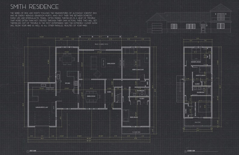 Rick And Morty Floor Plan Digital Art Grey 11x17 Etsy Rick And Morty Floor Plan Digital Art Grey 11x17 Etsy