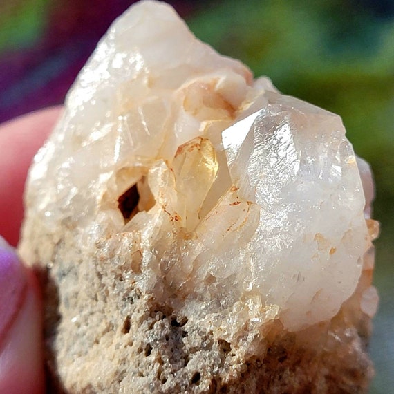 Natural Citrine Quartz Crystal Cluster Crystal on Matrix