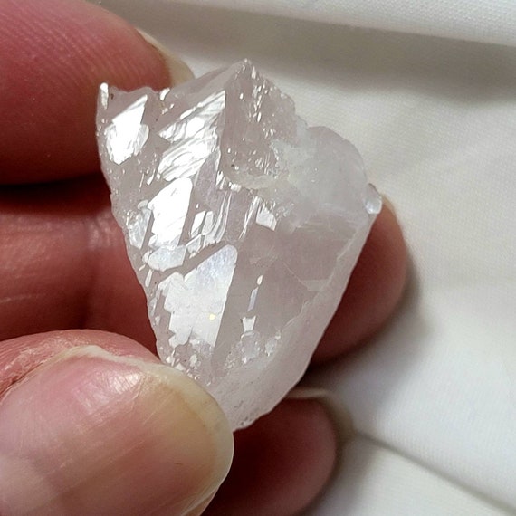 Double Terminated Quartz Crystal. Self Healed Elestial Crystal Quartz. Silver Light Quartz.
