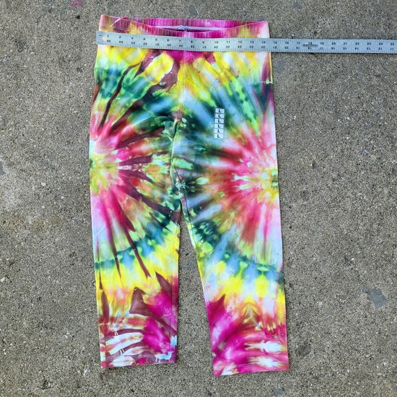 Handmade Tie Dye Pants Large Tie Dyed Leggings One of a Kind In Stock