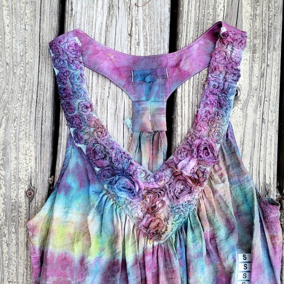Handmade Tie Dye Festival Tank Small Tie Dye One of a Kind