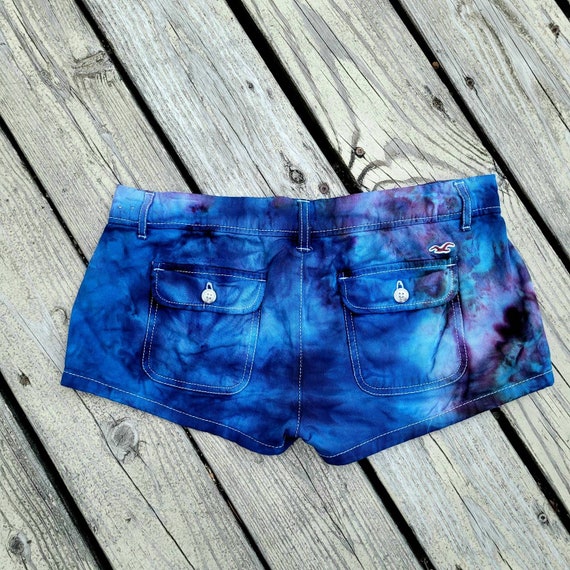 Handmade Tie dye Denim Shorts Size 3 One of a Kind