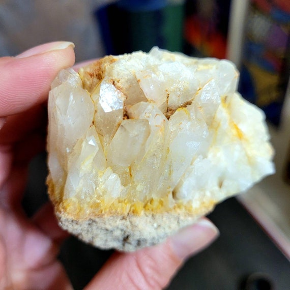 Untreated Citrine Quartz Point Crystal Cluster