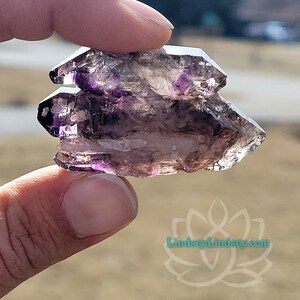 Super 7 Crystal Zimbabwe Amethyst Cacoxenite Lepidocrocite Goethite Smoky Quartz Quartz Crystal Actual Mineral Specimen Double Terminated