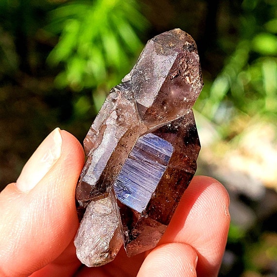 Super 7 Crystal Zimbabwe Amethyst Cacoxenite Lepidocrocite Goethite Smoky Quartz Quartz Crystal Actual Mineral Specimen