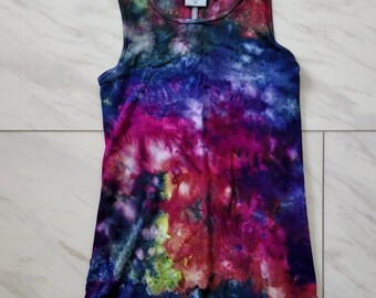 Handmade Psychedelic Galaxy XS Tie Dye Tank Top Extra Small One of a Kind