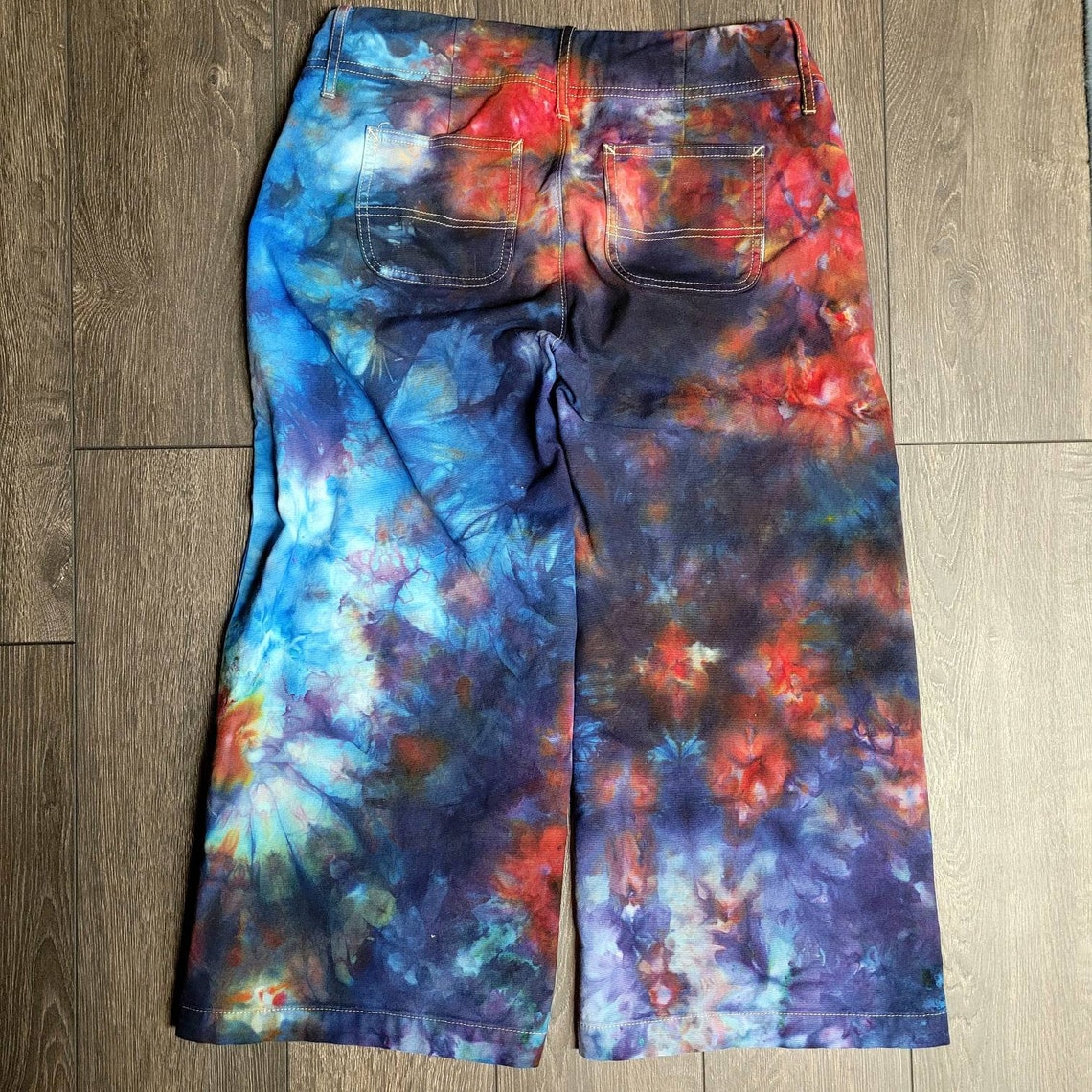 Capri Lee Jeans Tie Dye Capri Pants Medium | Etsy