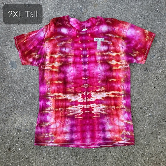Handmade Tie Dye Shirt 2XL Tall 2XLT Tie dyed One of a Kind