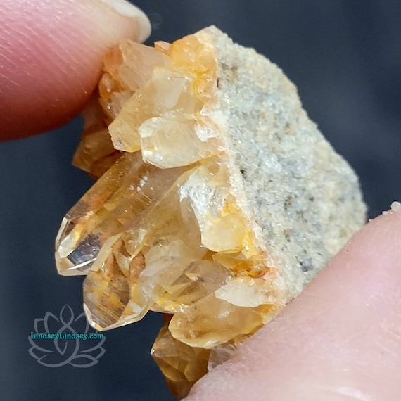 Untreated Citrine Quartz Point Crystal Cluster