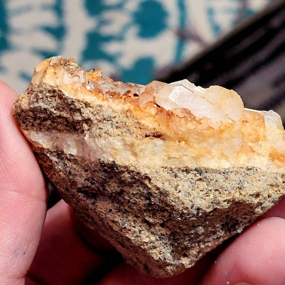 Untreated Smoky Quartz Citrine Cluster Elestial Skeletal Quartz Point Cluster Tangerine Quartz