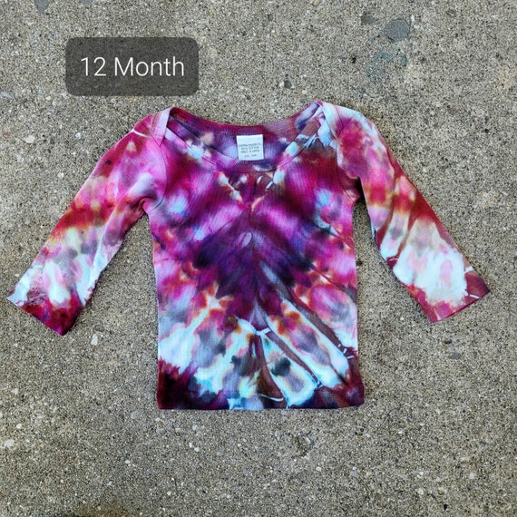 Handmade Tie Dye for Baby Long Sleeve 12 Month One of a Kind