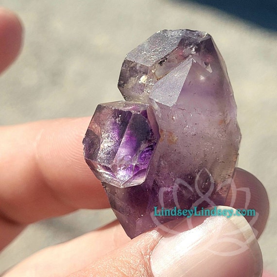 Super 7 Crystal from Zimbabwe Amethyst Cacoxenite Lepidocrocite Goethite Smoky Quartz Quartz Crystal Actual Mineral Specimen