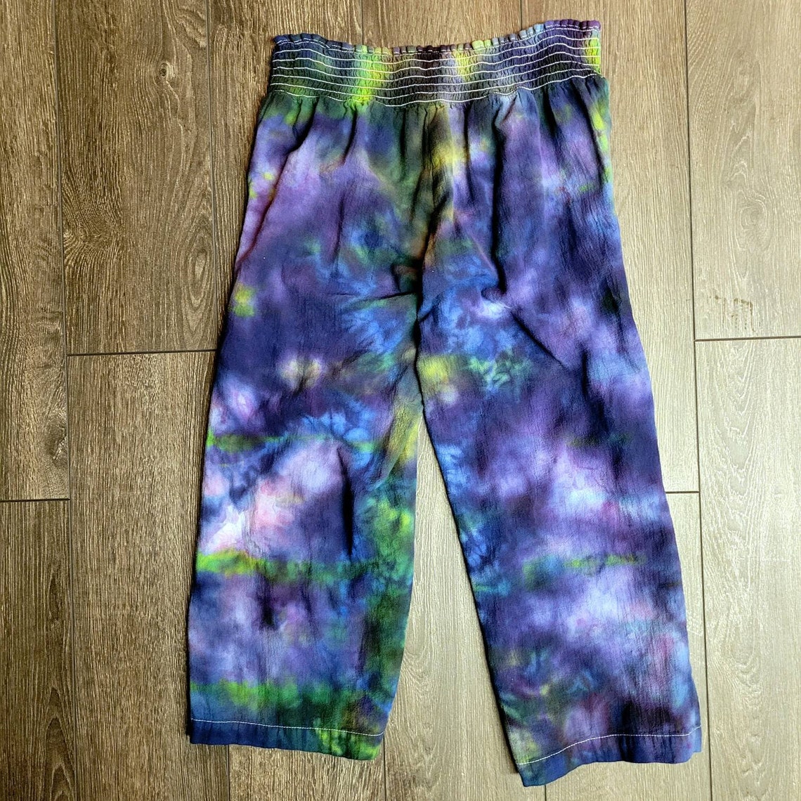 Tie Dye Capri Pants Knee Length Large | Etsy