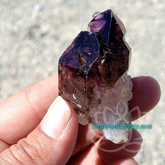 Super 7 Crystal Amethyst Cacoxenite Lepidocrocite Goethite Smoky Quartz Quartz Crystal Actual Mineral Specimen
